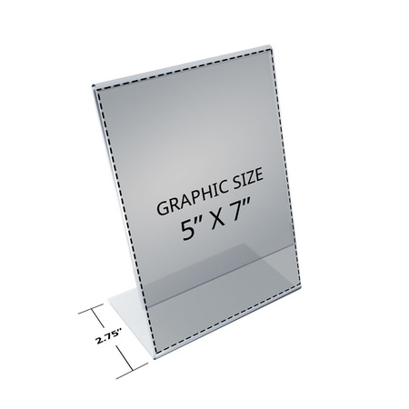 Azar Displays 5"W x 7"H Angled Sign Holder, PK10 112722